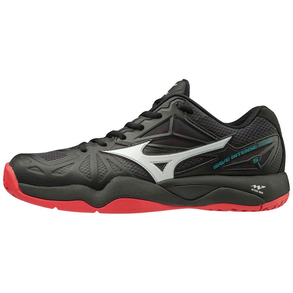 Tenis Netshoes Mizuno WAVE INTENSE TOUR 5 AC - Mulher - Pretas/Branco/Rosa - VOFBX1072